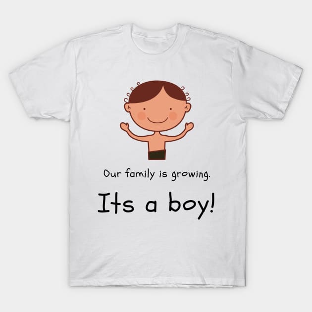 Love this 'Our family is growing. Its a boy' t-shirt! T-Shirt by Valdesigns